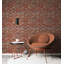 Papier peint amovible de construction en brique rouge-670757340