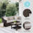 Martha Stewart Bedford Outdoor Modular Rattan Wicker 5-Seat Sectional Sofa With All-Weather Cushions-109713898-109713895