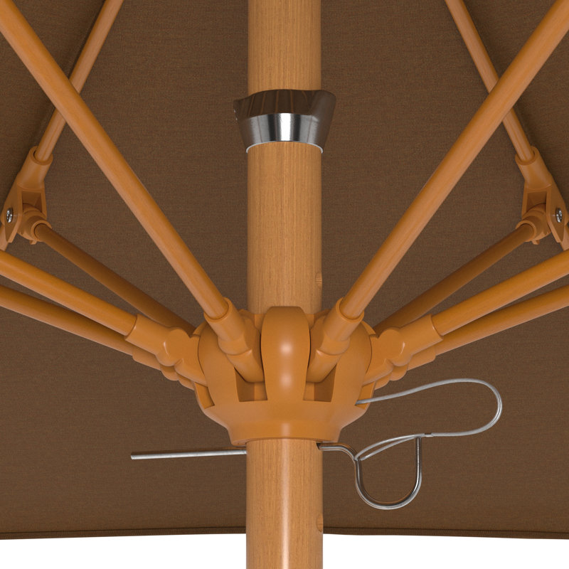 Parasol en bois de teck 7,5 pi, Teck