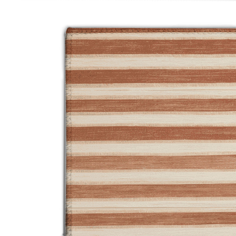 Tapis intérieur / extérieur beige HorizontalStripes, Rectangulaire 2 pi x 3 pi