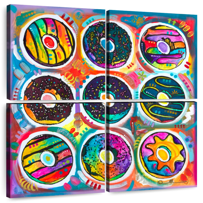 Yarlin Doughnuts Patterns, 57" H x 57" W