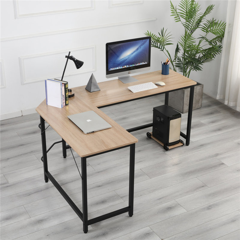 Bureau d'ordinateur en coin Design, Chêne