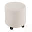 Lit double en velours avec bureau de chevet et petit tabouret rond-398947673-398947675