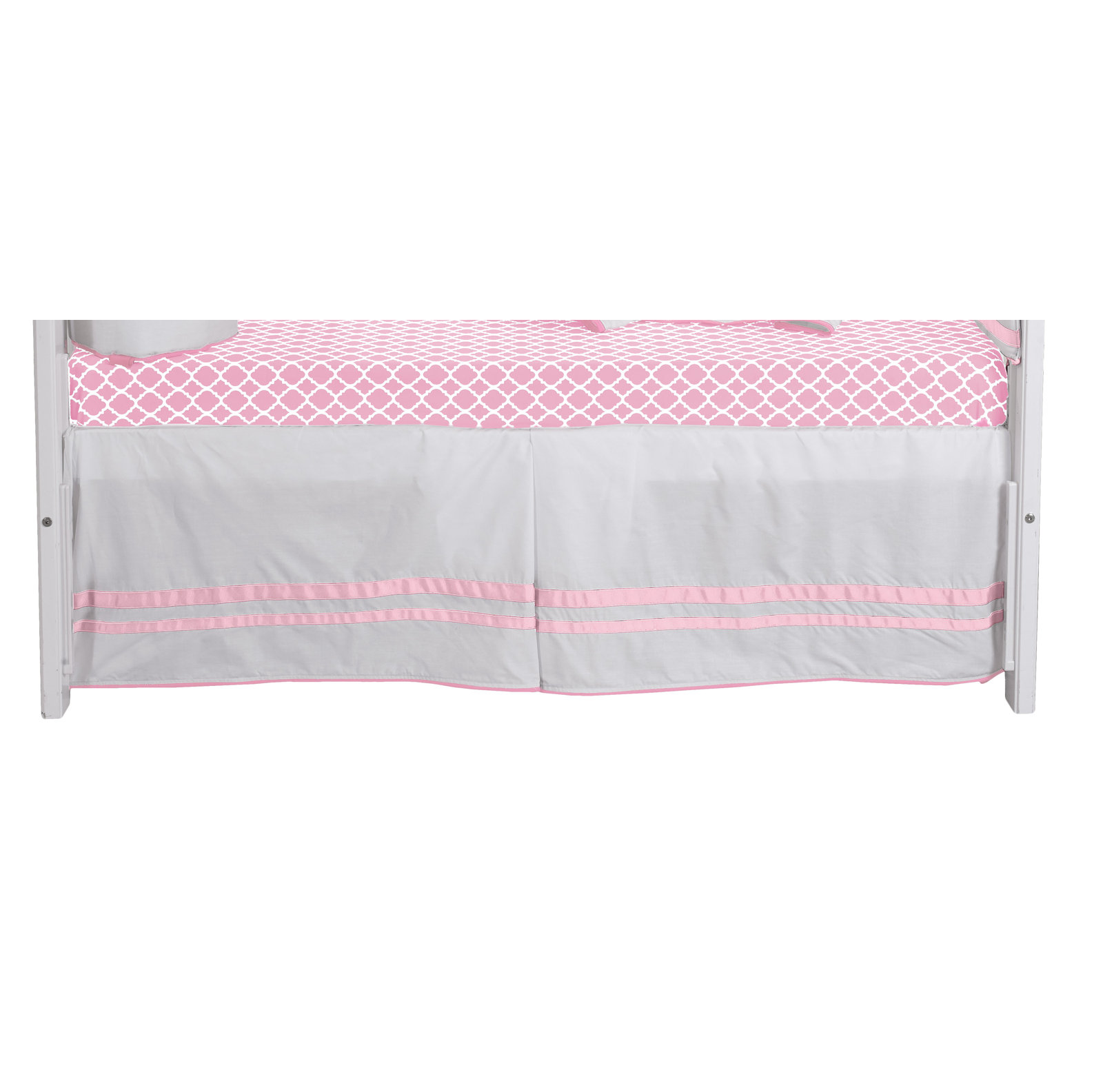 Caravella Crib Dust Ruffle, Pink