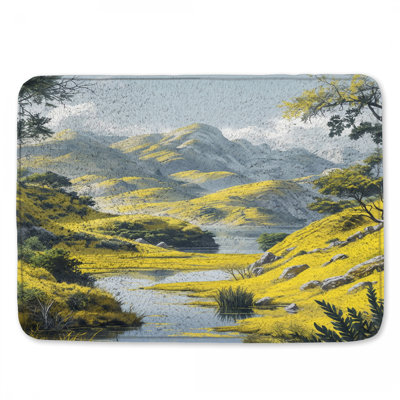 Tapis de bain Yellow Green Hills