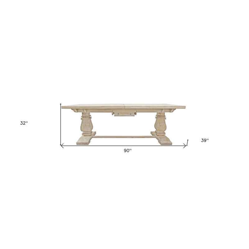 Table de salle à manger rectangulaire 90 po