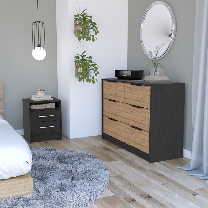 2-Piece Bedroom Set, Nightstand And Dresser