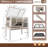 38" L Wooden 2-Story Guinea Pig Cage Indoor with Stand, Rabbit Hutch with Ramp & Hideout, Small Animal Habitat with Leak-Proof Pull-Out Tray