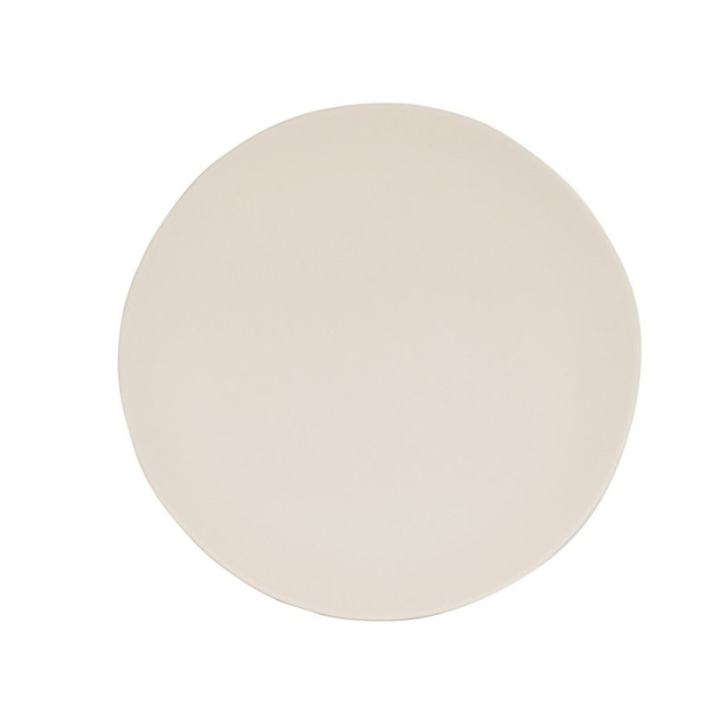 Assiette plate en mélamine 11 po, Ivoire ivoire