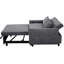 Lit convertible gris foncé avec 3 angles réglables, 56,4 po, dossier à 2 places en port, ports-738943590