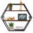 3 Piece Hexagon Metal Floating Shelf