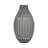 Decorative Ribbed Glass Flower Vase for Home Decor - Tall Oval Table Vase with Sculptural Slatted Design for Living Room Display - Green-1246899729-1246899735
