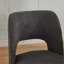 Chaises de salle à manger noires, tissu moderne recouvert de 2, conception évidée, courbé avec des clous en cuivre faits à la main, respirant et usé, système à double rebond, pieds en bois d'hévéa massif pour les salles d'art 2 américaines