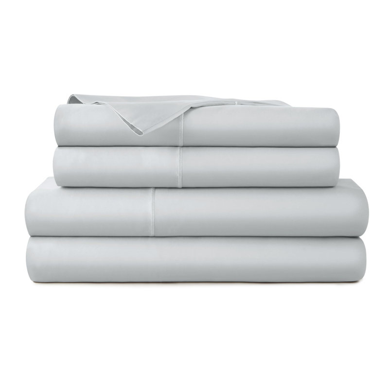 Whisper Organics, 100% Organic Cotton Sheets - 300 Thread Count Bed Sheets Set - Premium Quality Sheets - Deep Pocket Sheet Set - GOTS Certified, Beige (Full Size)