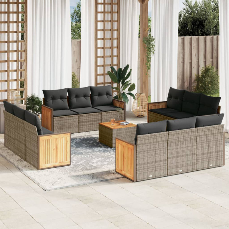  Garden Sofa Set Grey