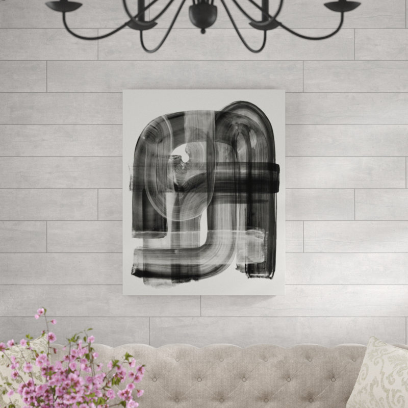 Stroke Layering in Black II par Guseul Park - Peinture, Couche de verre, H 59 po x l 47 po x P 1,5 po