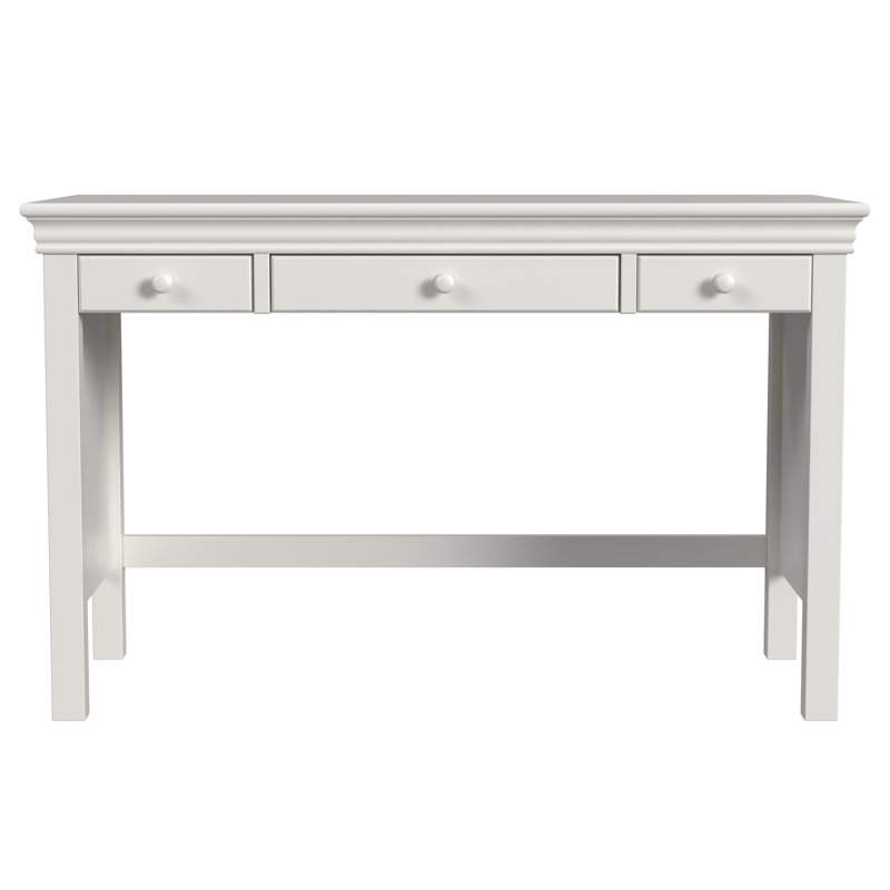 Bureau 3 tiroirs Neopolitan blanc crème, Blanc crémeux
