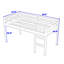 Lit mezzanine simple en bois avec échelle-634791088