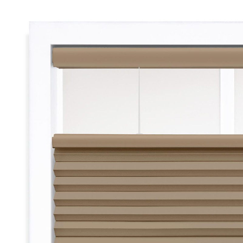 Coursey EcoHome 1.5 inch Cordless Blackout Top Down Bottom Up Cellular Shade, Latte, 69" W x 72" L