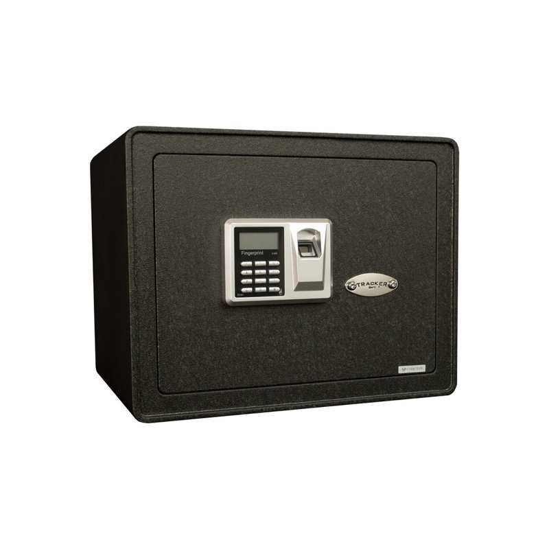 Black Steel Biometric Security Safe with Keypad Lock