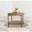 Table d'appoint ronde avec tablette de rangement