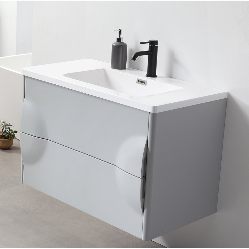 Ensemble de meuble-lavabo simple 30 po Armande, Gris clair