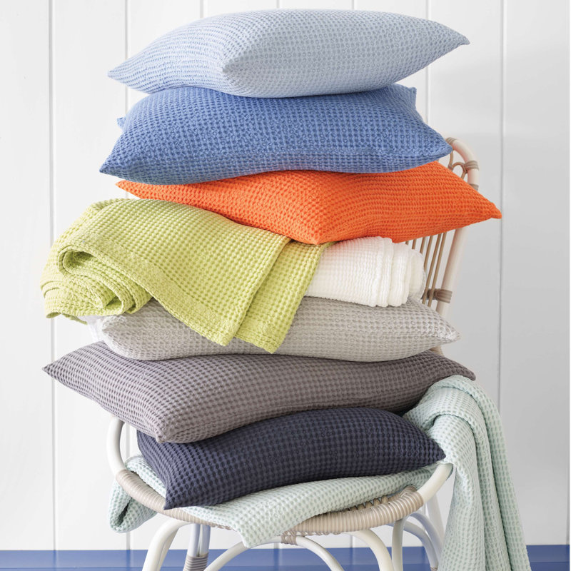 Bubble Matelasse Sham, Euro, French Blue