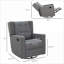 Fauteuil inclinable et oscillant inclinable à 360 °, inclinable et inclinable Repose-pieds pour chambre d'enfant | Gris ardoise | Tissu lin-touch