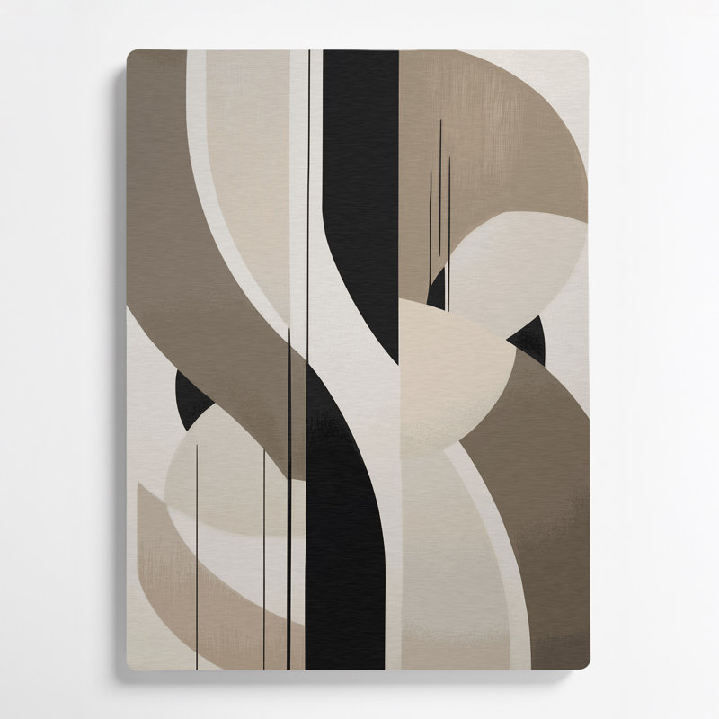 Abstrait formes 63, art mural gris en métal, H 24 po x l 36 po