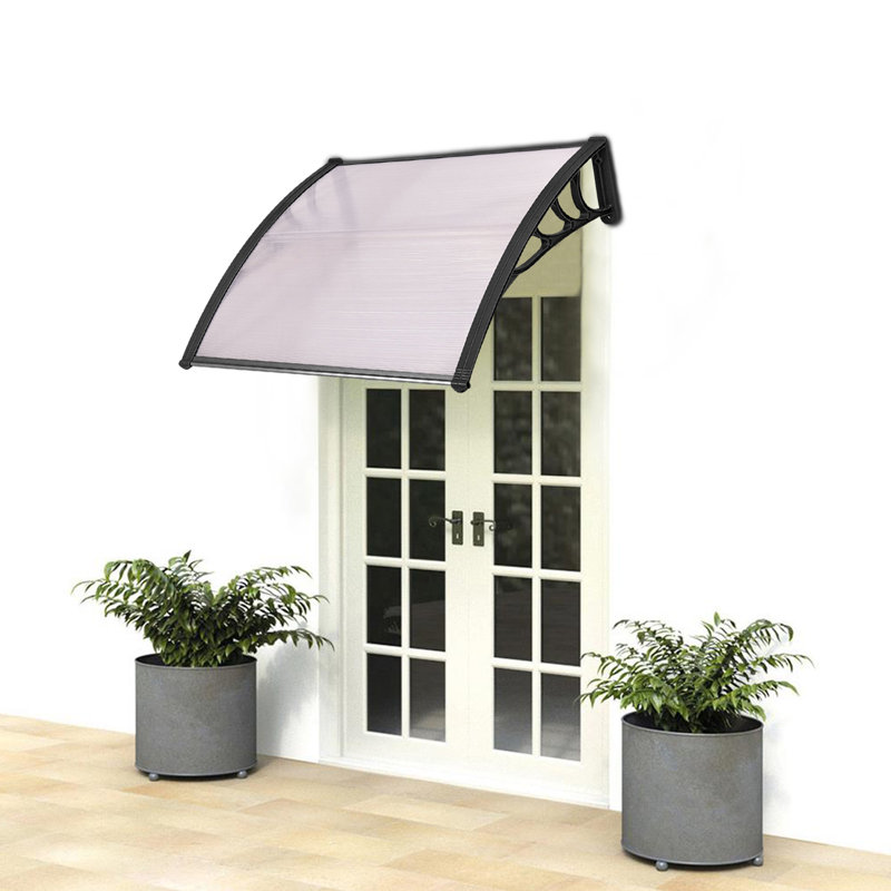 S-nova 40'' W x 11'' D Retractable Patio Awning, White/Black