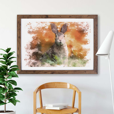Hare in a Meadow - Framed Print