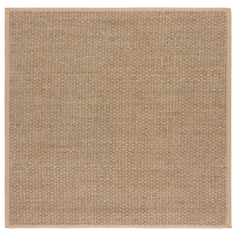 Tapis naturel / beige en lattes de bambou / beige, Carré 10 pi