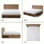 Lit plateforme en bois de style ferme moderne avec tête de lit à panneaux et système de rangement à trois zones, King, Taupe-1112616337-1112616350