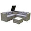 Ensemble de canapé modulaire d'extérieur 4 pièces avec boîte de rangement-183309433