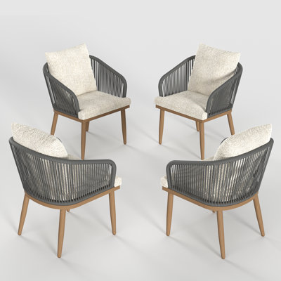 Patio Dining Armchair with Cushion
