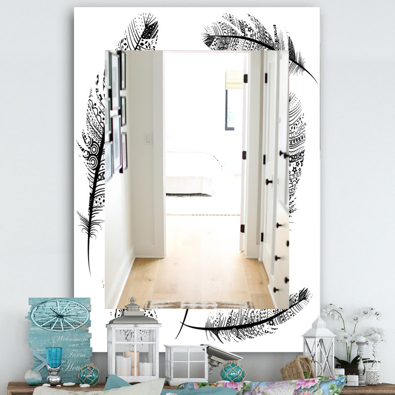 Miroir de salle de bain/meuble-lavabo plumes 28, H 24 po x l 32 po