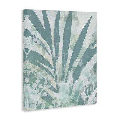 Palm Frond Splatter Canvas Wall Art by June Erica Vess