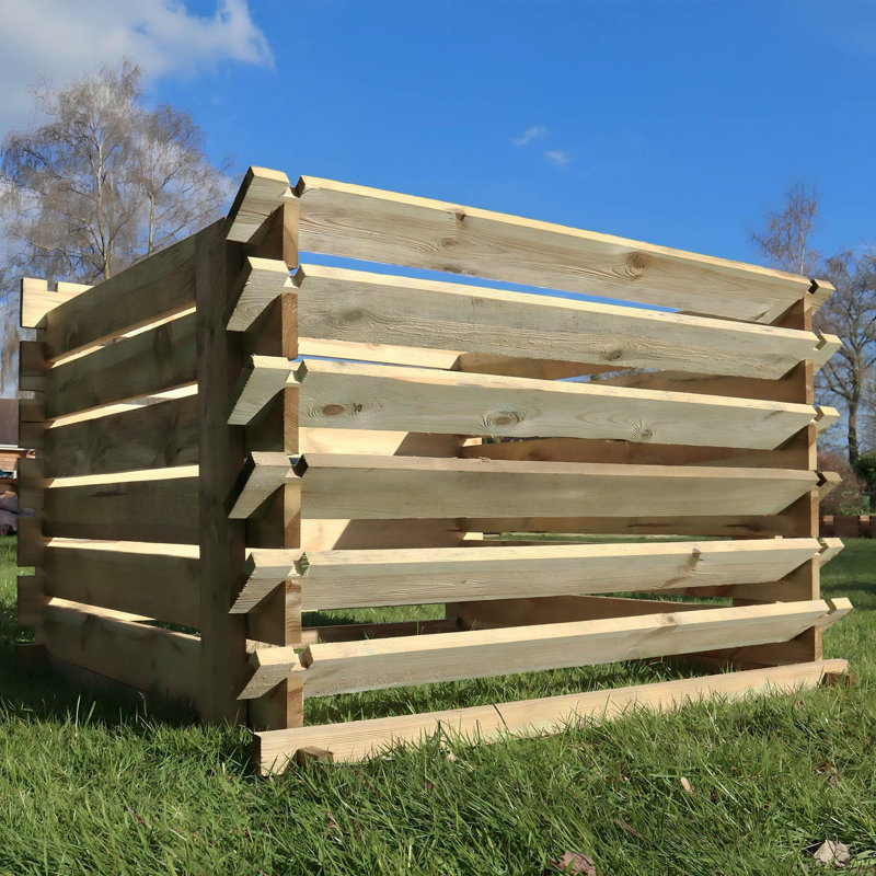 Lache Easy Fill Wooden Compost Bin Composter 897 Litres