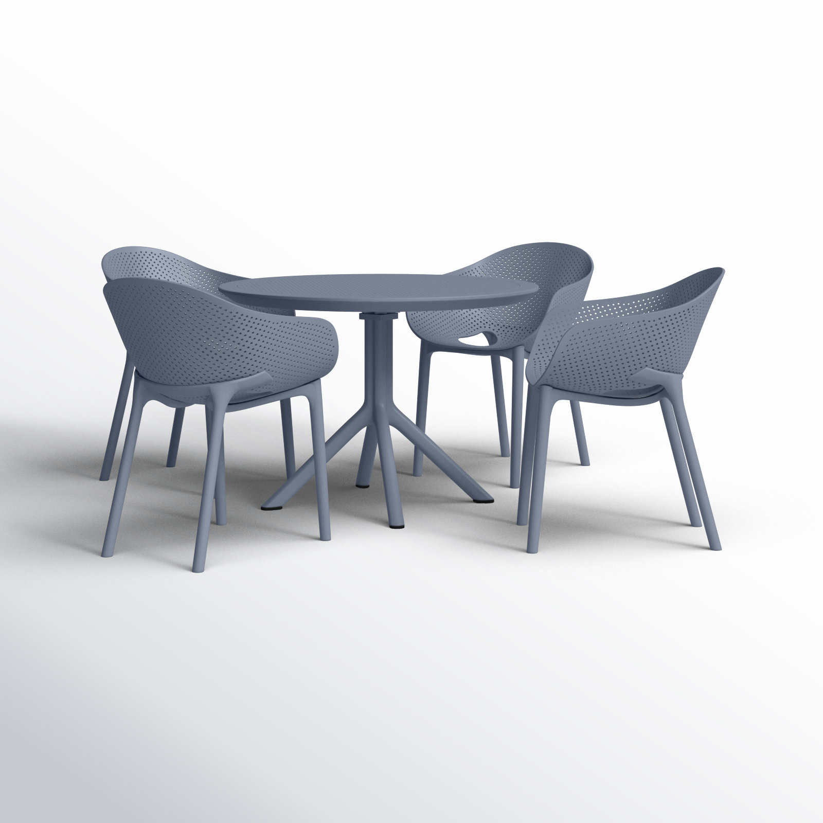 Farrah 41" Patio Dining Set, Gray