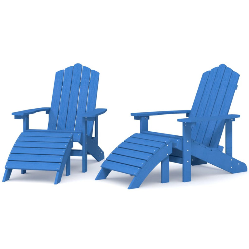 Coverty Outdoor Adirondack Set, Blue