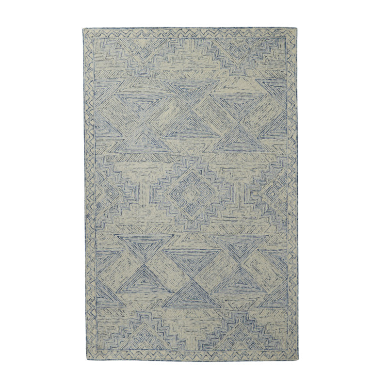 Wool Abstract Indoor Rug, Rectangle 5' x 8'