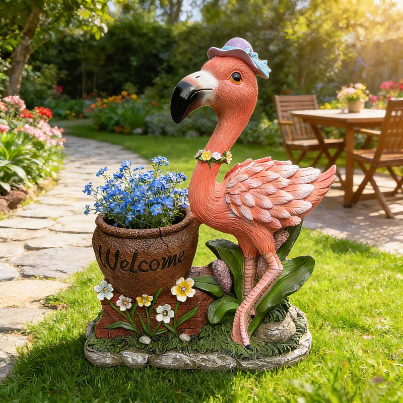Jardinière décorative unique en forme de flamant pour le jardin et la maison