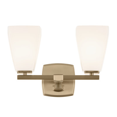14.25" 2-Light Vanity Light with Water Glass