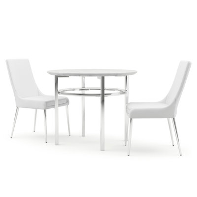 Everleigh Dining Metal 3-Piece Dining Table Set