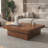 Contemporary Square Sliding Top Storage Coffee Table with Walnut Finish - Spacious Living Room Centerpiece