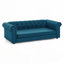 Élégant lit pour animal de compagnie rectangulaire pour chiens grands et surdimensionnés, canapé pour chien surélevé durable, canapé pour chien en tissu de lin confortable et moderne - bleu foncé-1674049656-1674049657