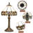 14''H Tiffany Style Table Lamp Resin Base And Stained Glass Table Lamp-1159069973