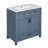 30" Retro Blue Bathroom Vanity, Solid Wood Frame With Groove Pattern