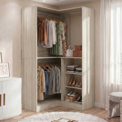  36'' W Corner Closet System with Hanging Rods