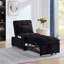 Canapé-lit convertible 4 en 1 - Chaise longue en velours capitonnée, dossier réglable et poches de rangement-1338969534